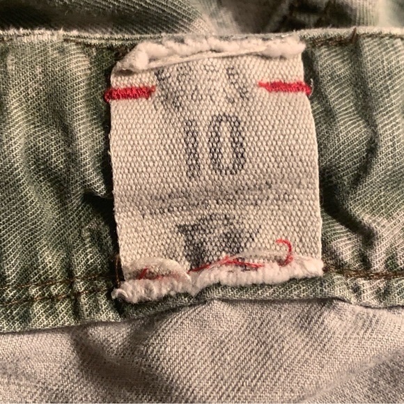 Free People Bleached Camo Linen Shorts - Picture 5 of 7